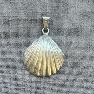 Large sterling shell pendant